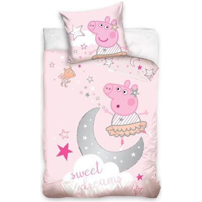 Peppa Pig Sweet Dreams Dekbedovertrek 140 x 200 cm - 50 x 70 cm Roze Peppa Pig Sweet Dreams Dekbedovertrek 140 x 200 cm - 50 x 70 cm Roze