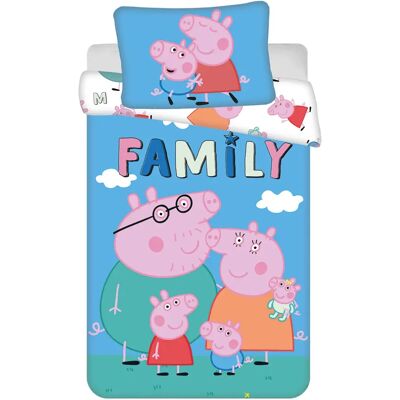 Peppa Pig peuter dekbedovertrek 100 x 135 cm - Katoen Roze Peppa Pig peuter dekbedovertrek 100 x 135 cm - Katoen Roze