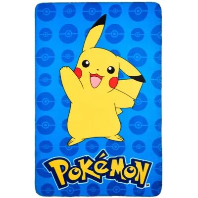 Pokemon Pokémon Pikachu fleece deken 100 x 150 cm Blauw Pokemon Pokémon Pikachu fleece deken 100 x 150 cm Blauw