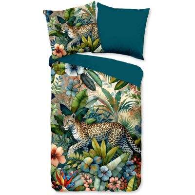 Pure Dekbedovertrek "luipaard met bladeren" - Multi - (135x200 cm) - Microfiber Multicolor Pure Dekbedovertrek "luipaard met bladeren" - Multi - (135x200 cm) - Microfiber Multicolor