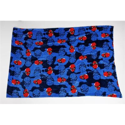 Spiderman fleece plaid flanel 110 x 150 cm - polyester Blauw Spiderman fleece plaid flanel 110 x 150 cm - polyester Blauw