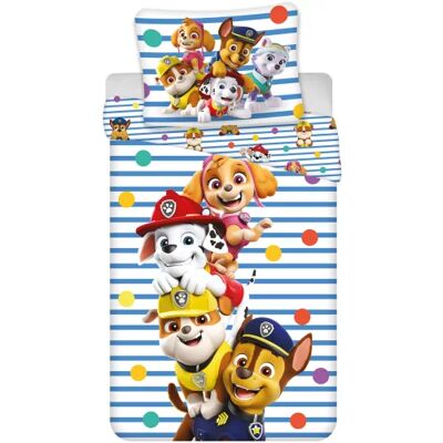 Paw Patrol Peuterdekbedovertrek Stripes 100 x 140 cm - Katoen Multicolor Paw Patrol Peuterdekbedovertrek Stripes 100 x 140 cm - Katoen Multicolor