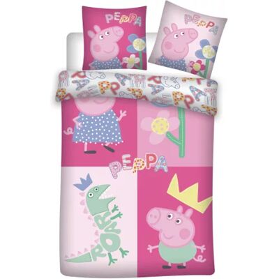Peppa Pig peuterdekbedovertrek roze 100 X 135 Cm Katoen Roze Peppa Pig peuterdekbedovertrek roze 100 X 135 Cm Katoen Roze