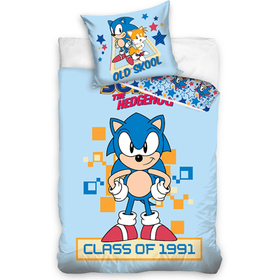 Sonic Dekbedovertrek Class of 1991 - 140 x 200 cm - 60 x 70 cm Blauw Sonic Dekbedovertrek Class of 1991 - 140 x 200 cm - 60 x 70 cm Blauw