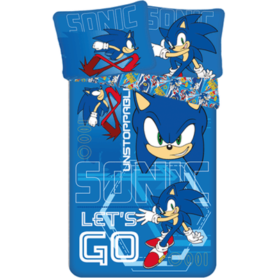 Supersonic Sonic Dekbedovertrek Let's Go 140 x 200 cm - Dekbedovertrek Supersonic Sonic Dekbedovertrek Let's Go 140 x 200 cm - Dekbedovertrek
