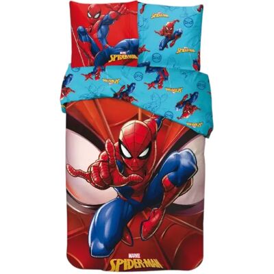 Spiderman Dekbedovertrek eenpersoons 140 x 200 cm - 65 x 65 cm Blauw Spiderman Dekbedovertrek eenpersoons 140 x 200 cm - 65 x 65 cm Blauw