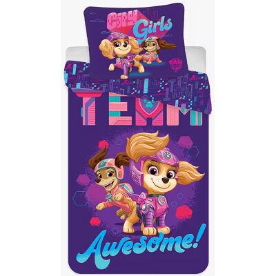 Paw Patrol Team Awesome dekbedovertrek - 140 x 200 cm - 60 x 63 cm Paars Paw Patrol Team Awesome dekbedovertrek - 140 x 200 cm - 60 x 63 cm Paars