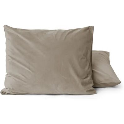 Sleeptime Velvet 2 in 1 kussenslopen Taupe/Grijs 60 x 70 cm Taupe Sleeptime Velvet 2 in 1 kussenslopen Taupe/Grijs 60 x 70 cm Taupe