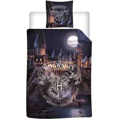 Harry Potter Dekbedovertrek Zweinstein bij Nacht - 140 x 200 cm - 65 x 65 cm - Polykatoen Navy Harry Potter Dekbedovertrek Zweinstein bij Nacht - 140 x 200 cm - 65 x 65 cm - Polykatoen Navy