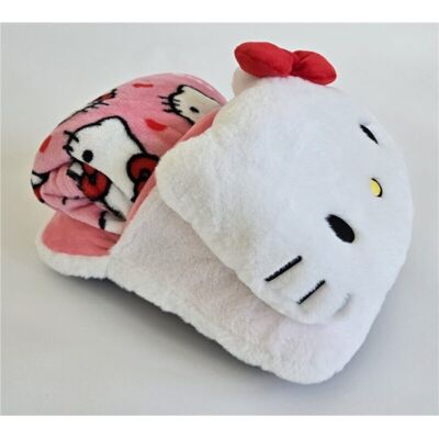Hello Kitty Voetenwarmer met plaid Wit Hello Kitty Voetenwarmer met plaid Wit