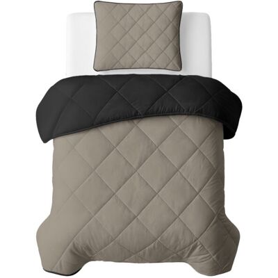 Sleeptime Lazy Dekbed Uni Taupe/Zwart 140 x 200 Met Kussensloop cm Taupe/Zwart Sleeptime Lazy Dekbed Uni Taupe/Zwart 140 x 200 Met Kussensloop cm Taupe/Zwart