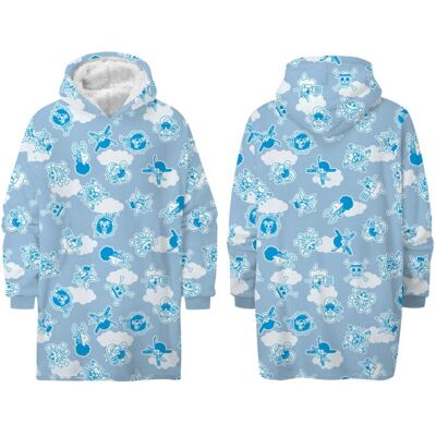 One Piece hoodie deken Medium (kind/tiener vanaf 120 cm) - polyester Blauw One Piece hoodie deken Medium (kind/tiener vanaf 120 cm) - polyester Blauw