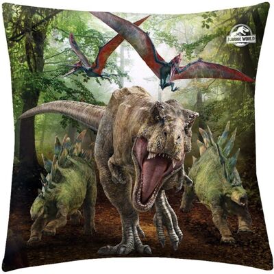 Jurassic World sierkussen T-Rex Jungle 40 x 40 cm - polyester Multicolor Jurassic World sierkussen T-Rex Jungle 40 x 40 cm - polyester Multicolor