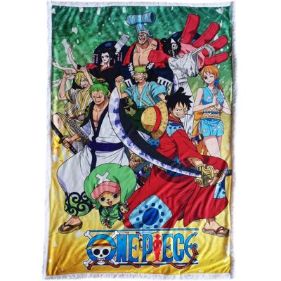One Piece sherpa deken Strohoedbende Wano 100 x 150 cm - polyester Multicolor One Piece sherpa deken Strohoedbende Wano 100 x 150 cm - polyester Multicolor