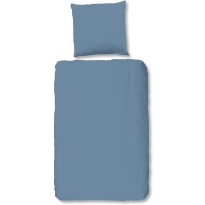 HIP Dekbedovertrek "Uni" - Blauw - (135x200 cm) - 100% Katoen Blauw HIP Dekbedovertrek "Uni" - Blauw - (135x200 cm) - 100% Katoen Blauw