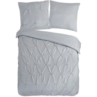 Pure Dekbedovertrek "Elegance" - Grijs - (155x220 cm) - 100% Polyester Grijs Pure Dekbedovertrek "Elegance" - Grijs - (155x220 cm) - 100% Polyester Grijs