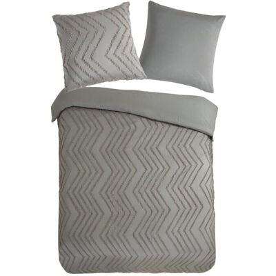 Pure Dekbedovertrek "Zigzag" - Bruin - (155x220 cm) - 100% Polyester Bruin Pure Dekbedovertrek "Zigzag" - Bruin - (155x220 cm) - 100% Polyester Bruin
