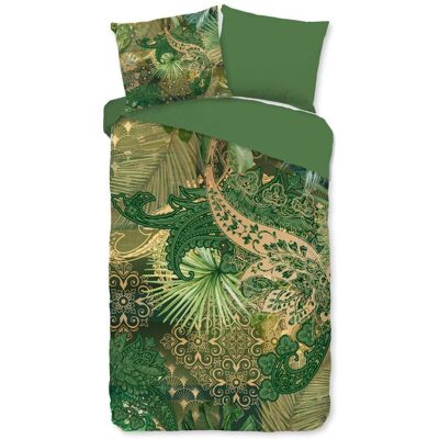 Pure Dekbedovertrek "Louise" - Groen - (140x220 cm) - 100% Polyester Groen Pure Dekbedovertrek "Louise" - Groen - (140x220 cm) - 100% Polyester Groen