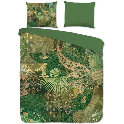 Pure Dekbedovertrek "Louise" - Groen - (200x220 cm) - 100% Polyester Groen Pure Dekbedovertrek "Louise" - Groen - (200x220 cm) - 100% Polyester Groen
