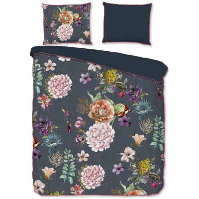 Descanso Dekbedovertrek "Parma" - Grijs - (140x220 cm) - 100% organisch katoen Grijs Descanso Dekbedovertrek "Parma" - Grijs - (140x220 cm) - 100% organisch katoen Grijs
