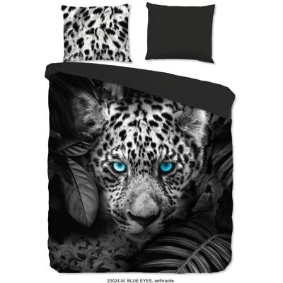 Pure Dekbedovertrek "Blue Eyes" - Grijs - (200x220 cm) - 100% Polyester Grijs Pure Dekbedovertrek "Blue Eyes" - Grijs - (200x220 cm) - 100% Polyester Grijs