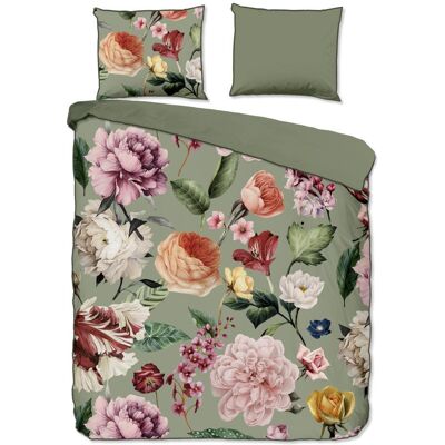 Descanso Dekbedovertrek "Fiori" - Groen - (200x220 cm) - 100% organisch katoen Groen Descanso Dekbedovertrek "Fiori" - Groen - (200x220 cm) - 100% organisch katoen Groen