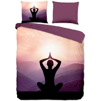 Pure Dekbedovertrek "Yoga" - Paars - (200x220 cm) - 100% Polyester Paars Pure Dekbedovertrek "Yoga" - Paars - (200x220 cm) - 100% Polyester Paars