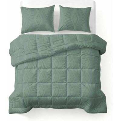 Sleeptime All-in one Lazy dekbed Dorian Groen 240 x 220 Met Kussenslopen cm Groen Sleeptime All-in one Lazy dekbed Dorian Groen 240 x 220 Met Kussenslopen cm Groen