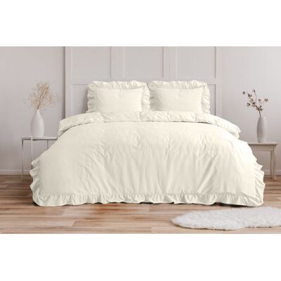 Sleeptime Ruffles Creme 240 x 200/220 cm Crème Sleeptime Ruffles Creme 240 x 200/220 cm Crème