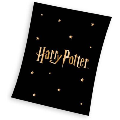 Harry Potter Fleece deken Gouden Logo - 130 x 170 cm - Coral fleece Zwart Harry Potter Fleece deken Gouden Logo - 130 x 170 cm - Coral fleece Zwart