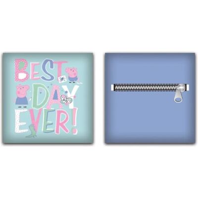 Peppa Pig sierkussen Best Day Ever - 35X 35Cm Blauw Peppa Pig sierkussen Best Day Ever - 35X 35Cm Blauw