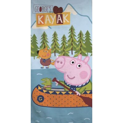 Peppa Pig Kayak Badhanddoek - 140x70cm - Katoen Peppa Pig Kayak Badhanddoek - 140x70cm - Katoen