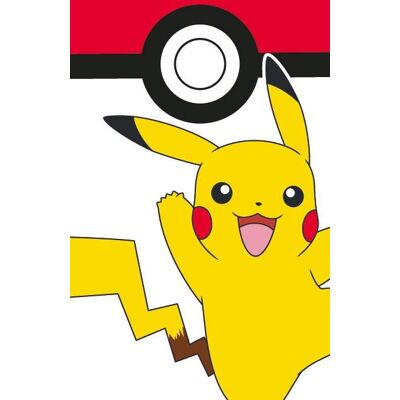 Pokemon - Pikachu Strandhanddoek - Rood/Wit - Towel Pokemon - Pikachu Strandhanddoek - Rood/Wit - Towel