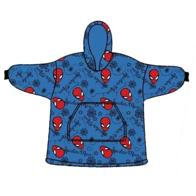 SpiderMan Hoodie Fleece deken Blauw, 7 - 14 jaar Blauw SpiderMan Hoodie Fleece deken Blauw, 7 - 14 jaar Blauw
