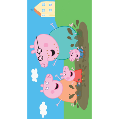 Peppa Pig strandlaken modder 70 x 140 cm Multicolor Peppa Pig strandlaken modder 70 x 140 cm Multicolor