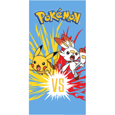 Pokemon strandlaken Pikachu en Scorbunny 70 x 140 cm - katoen Multicolor Pokemon strandlaken Pikachu en Scorbunny 70 x 140 cm - katoen Multicolor