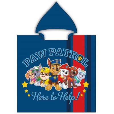 Paw Patrol Badponcho Here to Help - 55 x 110 cm - Polyester Blauw Paw Patrol Badponcho Here to Help - 55 x 110 cm - Polyester Blauw