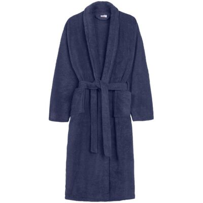 HIP Badjas "Uni" - Blauw - (Xs s) - 100% Katoen Blauw HIP Badjas "Uni" - Blauw - (Xs s) - 100% Katoen Blauw
