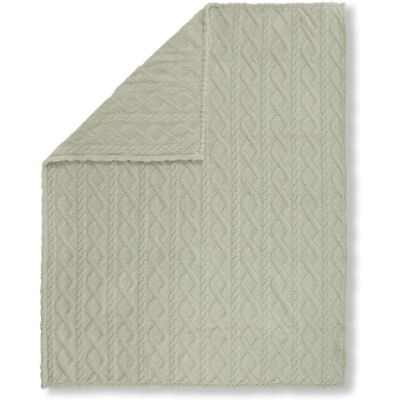 Descanso Plaid "Jacquard teddy" - Groen - (130x160 cm) - 100% Polyester Groen Descanso Plaid "Jacquard teddy" - Groen - (130x160 cm) - 100% Polyester Groen
