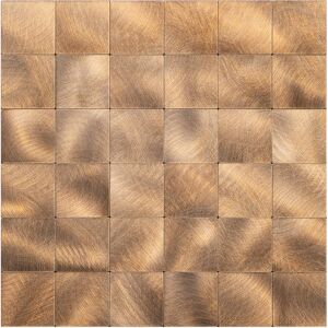 BES LED Zelfklevende Mozaïek Tegel - Afimera Grote Blokken XL - Geborsteld Brons - 305x305x4mm BES LED Zelfklevende Mozaïek Tegel - Afimera Grote Blokken XL - Geborsteld Brons - 305x305x4mm