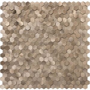 BES LED Zelfklevende Mozaïek Tegel - Afimera Mini Hexagon - Geborsteld Brons - 308x298x4mm BES LED Zelfklevende Mozaïek Tegel - Afimera Mini Hexagon - Geborsteld Brons - 308x298x4mm