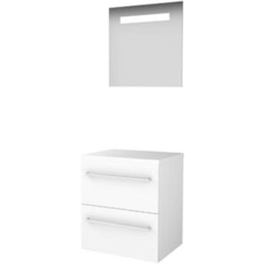 Basic Line Basic-Line Economic 46 Badkamermeubelset - 60 x 46 cm - Met Grepen - 2 Lades - Wastafelblad - Spiegel met LED Verlichting - Ice White Basic Line Basic-Line Economic 46 Badkamermeubelset - 60 x 46 cm - Met Grepen - 2 Lades - Wastafelblad - Spiegel met LED Verlichting - Ice White