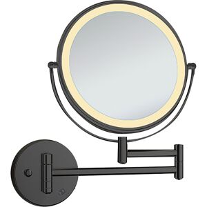 BES LED LED Make-up Spiegel - Scheerspiegel - Afimera Cosmo - Zwart - 3x Vergroting - Wandscharnier - Aan/Uit Schakelaar - Ø20cm BES LED LED Make-up Spiegel - Scheerspiegel - Afimera Cosmo - Zwart - 3x Vergroting - Wandscharnier - Aan/Uit Schakelaar - Ø20cm