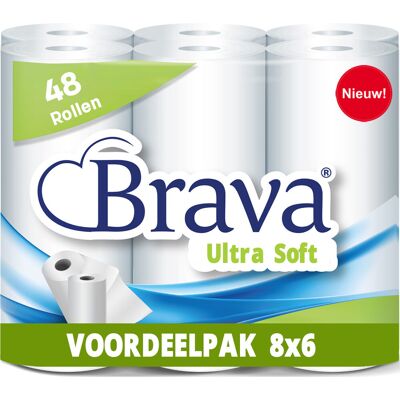 Brava - Super Keukenpapier - 48 Rollen - Ultra Absorberend Keukenpapier - Ultra Clean Keukenrol - Voordeelverpakking Brava - Super Keukenpapier - 48 Rollen - Ultra Absorberend Keukenpapier - Ultra Clean Keukenrol - Voordeelverpakking