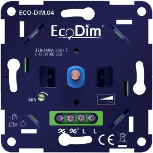 EcoDim Eco-Dim.04 LED Dimmer - Fase afsnijding - 0-150W - Universeel - Stille werking EcoDim Eco-Dim.04 LED Dimmer - Fase afsnijding - 0-150W - Universeel - Stille werking