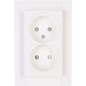 KOPP - Wandcontactdoos - Athenis HK07 - Inbouw - 1-voudig Dubbel Stopcontact - Kinderbeveiliging - Helder Glans Wit KOPP - Wandcontactdoos - Athenis HK07 - Inbouw - 1-voudig Dubbel Stopcontact - Kinderbeveiliging - Helder Glans Wit