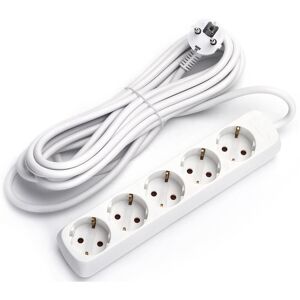 BES LED Stekkerdoos - Verlengsnoer - Aigi Synci - 3680W - 5 Stopcontacten - 5 Meter - Wit Nederland BES LED Stekkerdoos - Verlengsnoer - Aigi Synci - 3680W - 5 Stopcontacten - 5 Meter - Wit Nederland