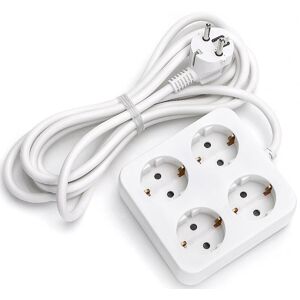 BES LED Stekkerdoos - Verlengsnoer - Aigi Urvan - 3680W - 4 Stopcontacten - 1.5 Meter - Vierkant - Wit Nederland BES LED Stekkerdoos - Verlengsnoer - Aigi Urvan - 3680W - 4 Stopcontacten - 1.5 Meter - Vierkant - Wit Nederland