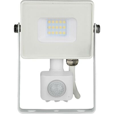 BES LED LED Bouwlamp 10 Watt met Sensor - LED Schijnwerper - Viron Dana - Natuurlijk Wit 4000K - Mat Wit - Aluminium - SAMSUNG LEDs BES LED LED Bouwlamp 10 Watt met Sensor - LED Schijnwerper - Viron Dana - Natuurlijk Wit 4000K - Mat Wit - Aluminium - SAMSUNG LEDs