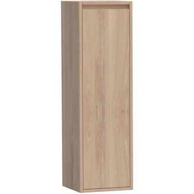 Brauer Adore - Hoge Kast - 120 cm - 1 Deur - Greeploos - Linksdraaiend - Lamellen Eiken Wit Brauer Adore - Hoge Kast - 120 cm - 1 Deur - Greeploos - Linksdraaiend - Lamellen Eiken Wit